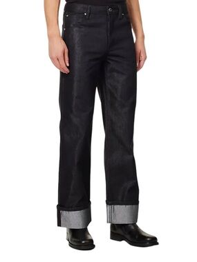 VAYDER Men’s Lustre Cuffed Wide Leg Jeans Black Size 32 NWT $455